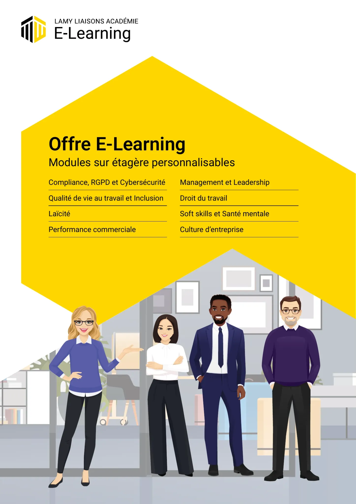 Couverture du catalogue e-learning Lamy Liaisons Académie